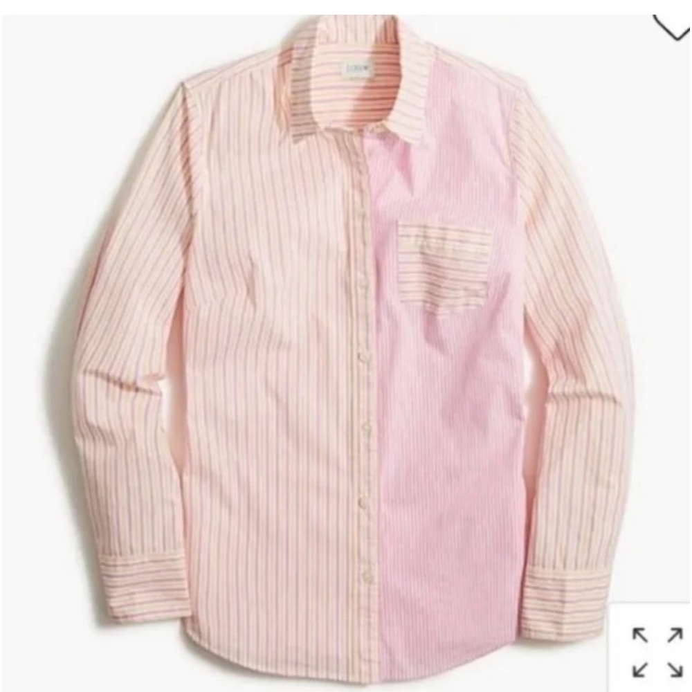 J.Crew factory pink striped top
